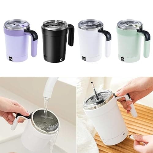 Leak-Proof Self Stirring Travel Mug USB Charging Port(Black （English）) — view 4