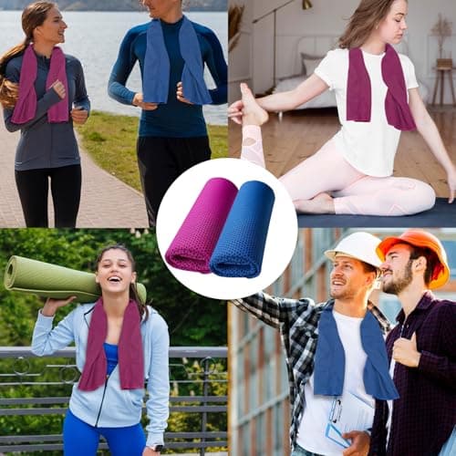 EeGo Cooling Towel, 2 Pack Microfiber Chilly Cooling Towel for Neck and Face, 39.37 x 11.81 Inch — view 5