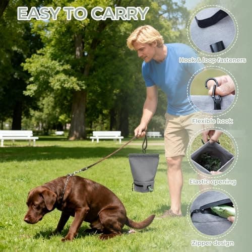Dog Poop Bag Holder - Portable Odor-Proof Dog Waste Carrier — view 3