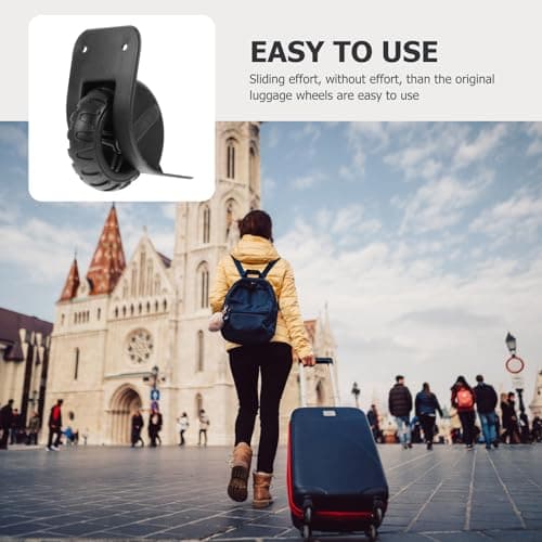 GATHINESS 2 Pairs Luggage Wheels Replacement Kit for Travel Suitcase, Flexible and Wear Resistant Pp and Pvc Material, Suitable for Luggage Case Repair and Maintenance — view 4