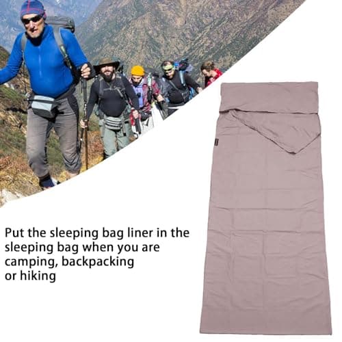 Sleeping Bag Liner - Travel Sleeping Bag Liner, Foldable Travel Sheet Sleeping Bag Liner | Lightweight Compact Sleeping Bag Sheets for Camping & Traveling — view 3