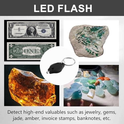 Fascetta 3PCS Note Checker Blacklight Mini LED Keychain Torches Flashlight — view 4