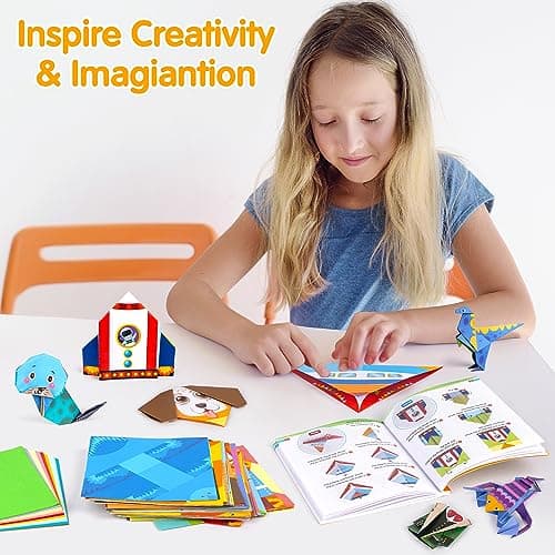 Mocoosy 224 Sheets Origami Kit for Kids Age 5-12, 72 Patterns Origami Paper — view 6