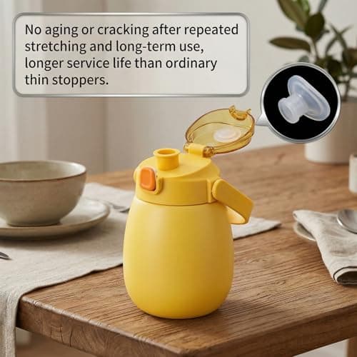 10 Pcs Bottle Seals,Silicone Bottle Seals,Water Bottles Tops Replacement Caps Reusable,Dust Proof Container,Lid Hole Straw Holes Rubber,Spill Protection,Milk Bottles Protectors for Travel,Leakproof — view 4
