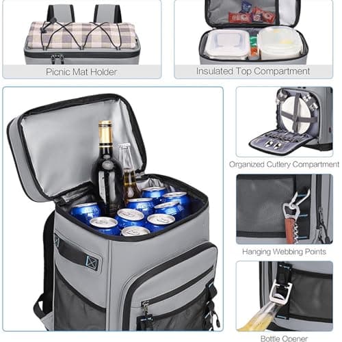 Backpack Coolers Insulated Leak Proof 30L Backpack Cooler for Men — view 6