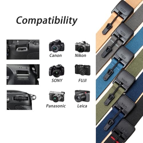 VKO Camera Neck Strap Quick Release Shoulder Straps for Street Photographer — view 3