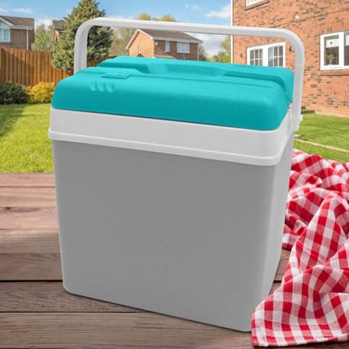 Daniel James Large Cool Box - 15L, 24L or 35L Insulated Cooler Box with Carry Handle & Lid for Ice Cold Food & Drink - Lightweight & Durable for Camping, Picnic & Travel (Grey, 24-Litre) — view 6