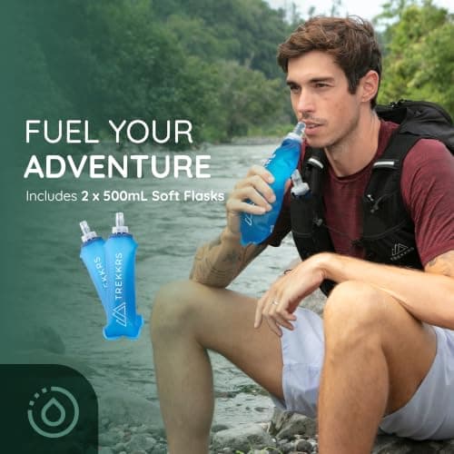Trekkrs Running Vest & Water Bottles - Medium to XL, 5L Capacity Backpack — view 6