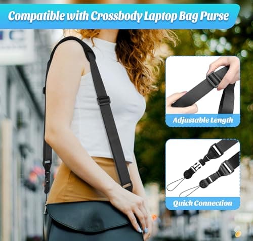 Padded iPad Binocular Camera Shoulder Strap, Nylon Neck Lanyard Strap, Fluorescent Green, Default | for Tablet Case Crossbody Laptop Luggage Bag — view 6
