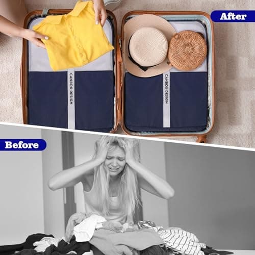 CANBOX Compression Packing Cubes 2 Pcs Set, Expandable Luggage Organizers — view 5