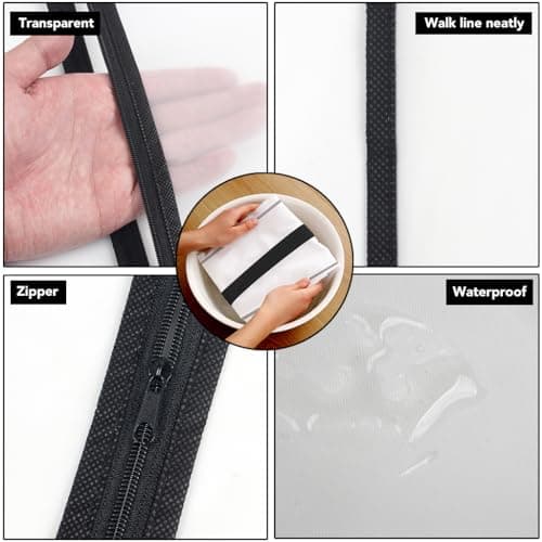 Garment Bags,5PCS Dustproof Garment Covers PEVA Translucent Clothes Covers with Zip Moth Proof Suit Protector Bags Waterproof Dress Covers for Shirts Coats Costumes (60X100cm) — view 4