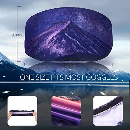 Civaner 6 Pcs Ski Goggle Cover, Microfiber Protective Sleeve,Night Sky — view 2