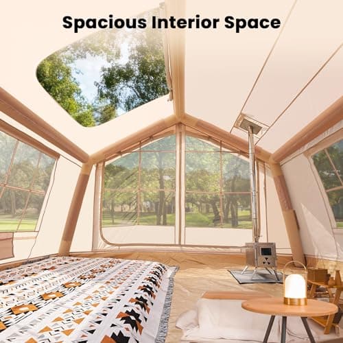 Ytaoeo Inflatable Tent, Outdoor camping tent (6 Person Khaki) — view 2