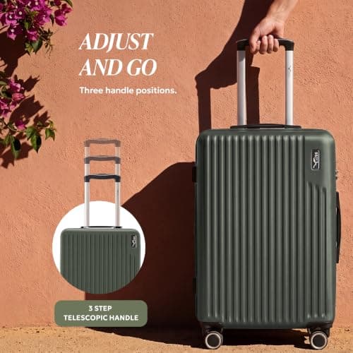 LUGG 20inch Vacay Suitcase ABS Luggage with TSA Indent Lock, Aluminium Trolley Handle, 360° Spinner Wheels, Water-Resistant & Durable Material - Airline Compatible (55 x 23 x 35cm) — view 5