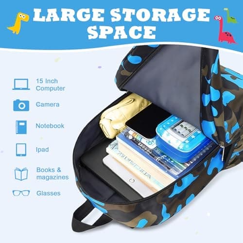 Aucuu Kids Backpack, Camouflage School Backpack, Boys Girls Toddler Primary School Bag, Waterproof Nylon Rucksack, Casual Daypack, Book Bag for Campus Outdoor Travel Sports — view 3