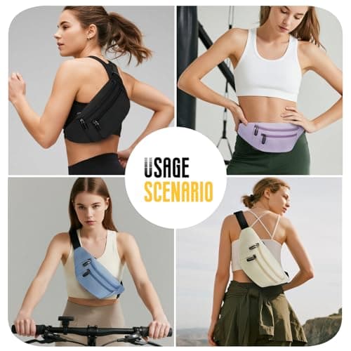 Bum Bag Unisex Lightweight Waterproof Fanny Pack Adjustable Crossbody Waist Pack for Travel Sports Daily Use (Yellow) — view 6