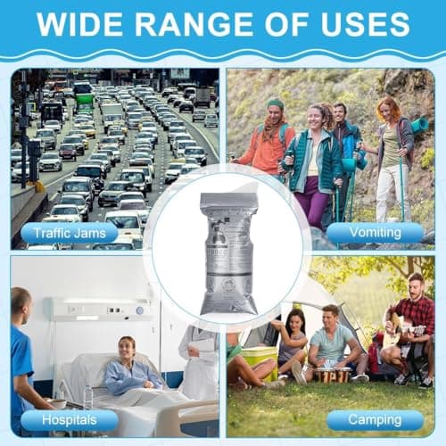 yunfeen 6 PCS Disposable Urine Bags, 700ml Emergency Camping Pee Bags, Emergency Mini Toilet Bags, Urine Bags for Men, for Men Women Kids Children Patient, Camping Travel and Traffic Jam — view 5