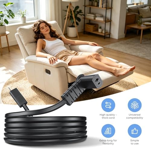 Ohcans Universal Electric Couch Power Recliner Adapter 29V 2A Power Supply Transformer 2-Pin Cord for Recliner Lift Chair Plugs Reclining Sofa Charger AC/DC Switching Cable — view 5