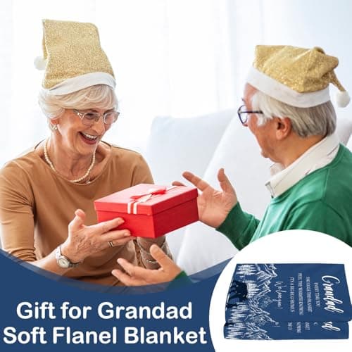 Eiapadeor Grandad Gifts Christmas Birthday - Flannel Blanket for Grandpa Gift from Grandchildren Grandparent Present Grandpa Birthday Fathers Day — view 6