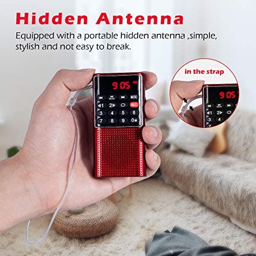 PRUNUS J-328 Small Radio Portable Rechargeable FM Radio,MP3 Radio — view 6