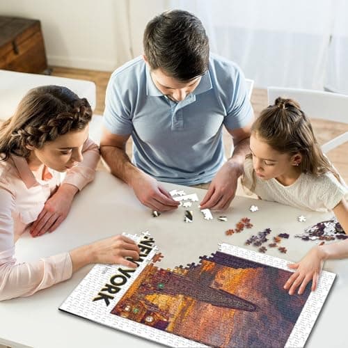 Flat Iron Building Jigsaw Puzzle 1000 Pieces, Romantic City Break Scene, 1000 Pieces for Adults, Travel Gift for Adults, Screen-Free Fun, 70x50cm/1000pcs — view 3