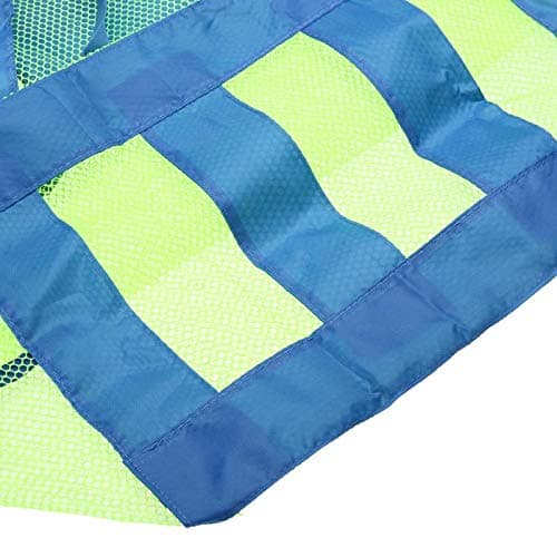 Yesmin Thickened Sand proof Mesh Beach - Outdoor Swimming Pool Children's Large Capacity Storage Lightweight Foldable Waterproof Travel Bag (Blue mesh Green bag) — view 4