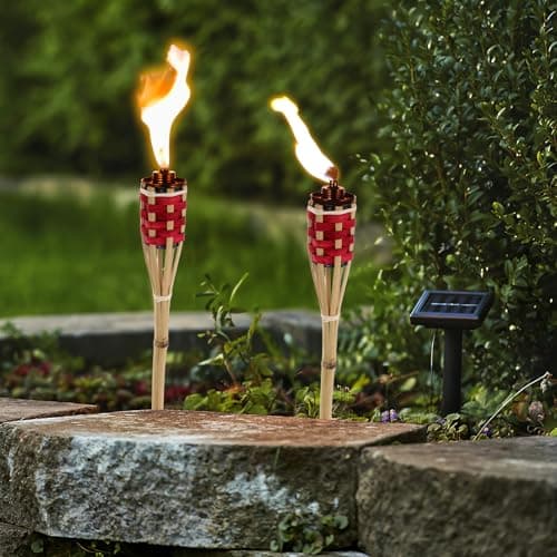 2pcs Bamboo Torch Outdoor Lighting for Yard and Lawn — view 5