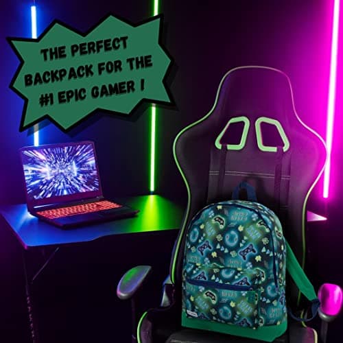 ScruffyTed Boys Gamer Backpack For Kids Girls Game Over Large Capacity Travel Rucksack College School Bag — view 5