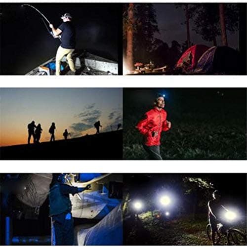 Gonetre 6-Pack COB LED Headlamp with Ultra-Lightweight Headband for (Black)
