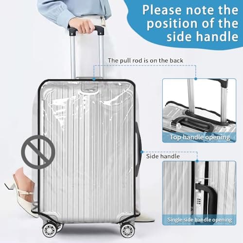 Yotako Clear PVC Suitcase Cover Protectors 20 Inch Luggage Cover — view 2