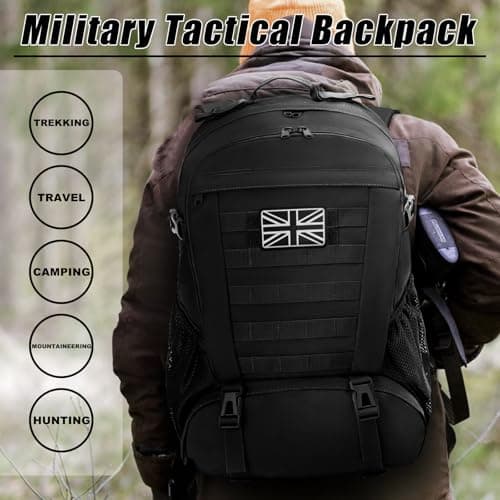 Jueachy Military Tactical Backpack 35L Water Resistant Rucksack for Men — view 6