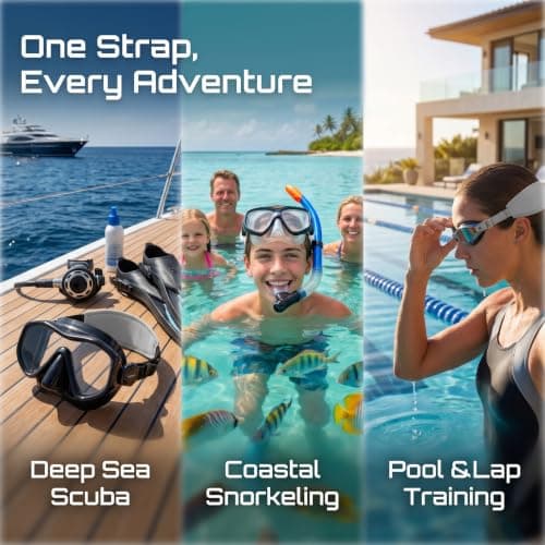 HOLIDYOYO Neoprene Diving Mask Strap Cover for Women, Hair Protection Wrap — view 3
