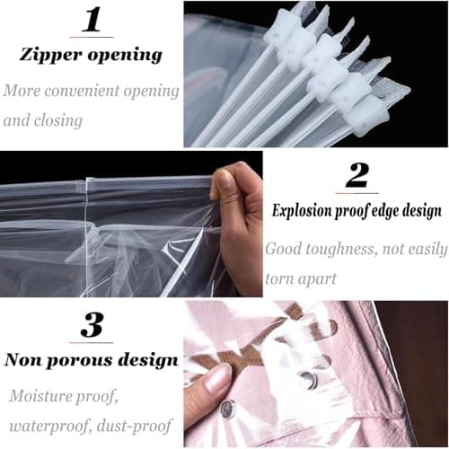 GESDYO Reusable Ziplock Bags for Clothes,30Pcs 40x50CM for Clothes Garment — view 3