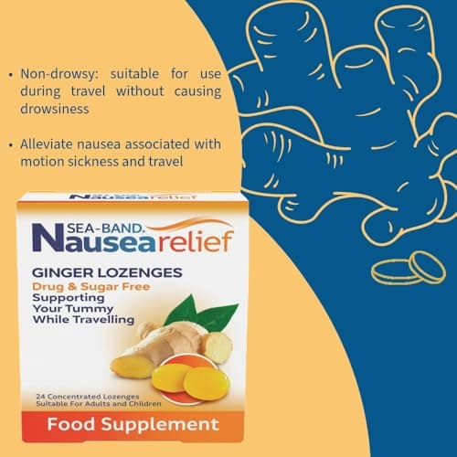 Sea-Band Travel Sickness Sugar Free Ginger Lozenges, 24 Lozenges — view 5