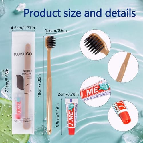 Disposable Toothbrush with Toothpaste, 40 Pack Travel Toothbrushes, Mini Toothbrush for Hotel, Camping, Office & Airplane, Bulk Oral Care Kit for Adults & Kids — view 4