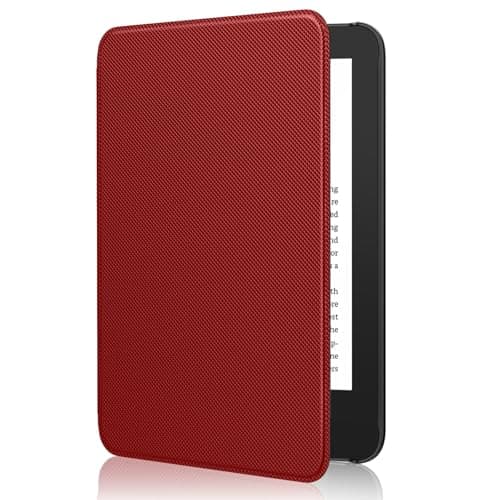 MoKo Case for 6" Amazon Kindle Basic 11th Gen 2024/2022, Red