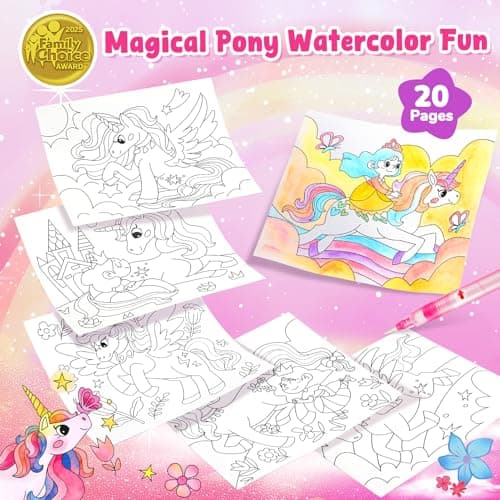 JoyCat Paint with Water Coloring Books for Toddlers (Magical Pony) — view 2