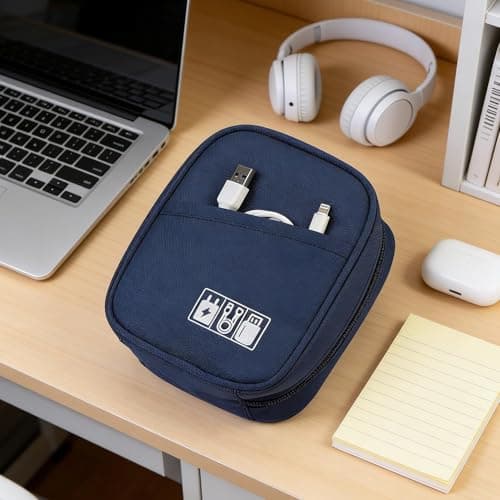 Tniytru 2PCS Tech Pouch, Cable Case and Travel Pouch, Tech Bag and Cable Storage Bag, Travel Tech Pouch and Cable Organiser Bag — view 6