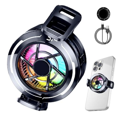 Phone Cooler Magnetic Cellphone Cooling with RGB Light — view 2