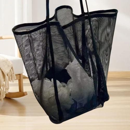 Black Mesh Storage Bag Breathable Travel Organizer — view 2