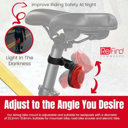 ReFind Airtag Bike Reflector, Compatible with Google Find Hub and Find My — view 5