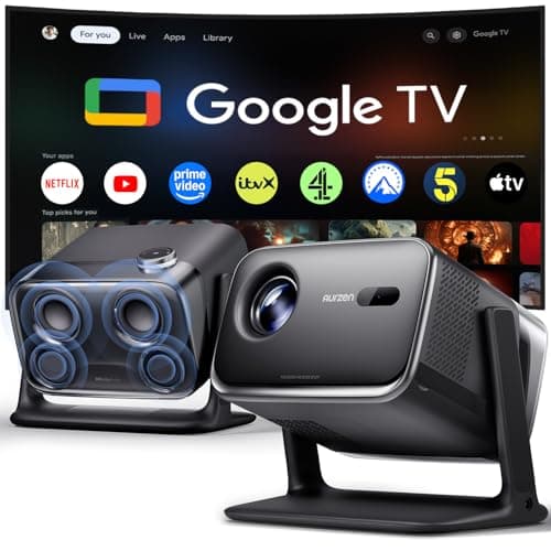 Aurzen BOOM mini Google TV Smart Projector with WiFi and Bluetooth
