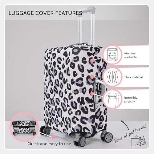 Periea Luggage Covers for Suitcases – Suitcase Cover – Premium Elasticated Material – Small, Medium, Large or Extra Large (Medium, Camouflage) — view 5