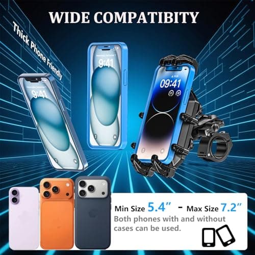LOKTENWO Adjustable Motorcycle Phone Mount with Triple Vibration Dampener — view 6