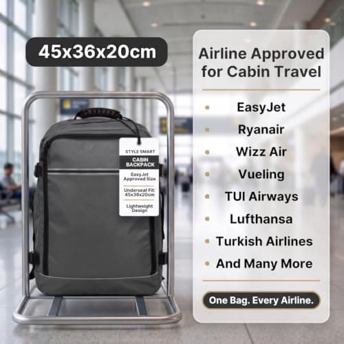 Easyjet Cabin Bag 45x36x20 Carry On Bag New Easyjet 45x36x20 - Grey — view 6