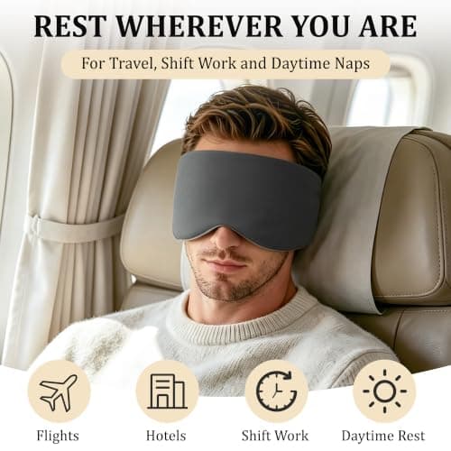 iMaMa Weighted Blackout Sleep Mask, Cooling Eye Mask for Sleep & Travel — view 6