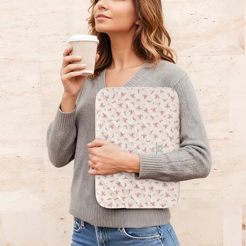 Puffy Laptop Sleeve 13 Inch Cute Floral Laptop Case Soft Quilted Computer Sleeve Protective Cover for MacBook, iPad, Notebook, Chromebook — view 2