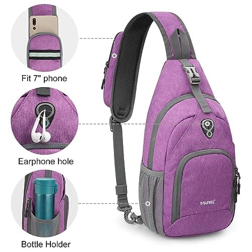 G4Free Sling Bag Backpack Chest Shoulder Bag Anti Theft Crossbody Gym Daypack with Earphone Hole for Outdoor Cycling Travel Hiking Men Women — view 6