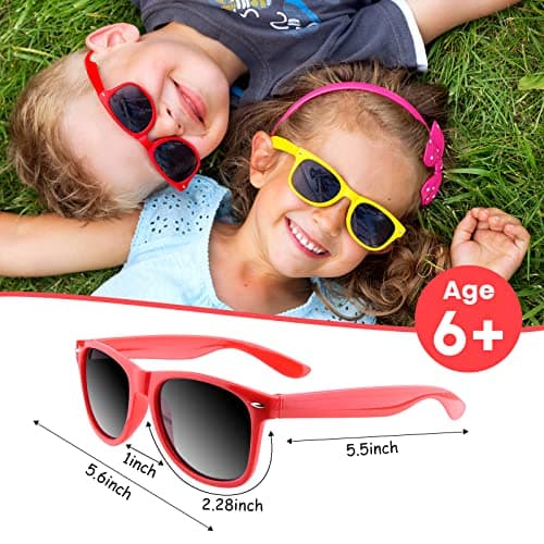 Morcheiong 12 Pack Neon Colors Sunglasses，Sunglasses Party Favors Goody Bag Fillers Fun Gift for Birthday Party Beach Pool Party — view 2