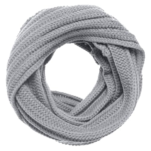 SGQTZDZQ Infinity Scarf Thermal Knitted Scarf, Neck Warmer Loop Scarf for Women, Winter Burgundy Scarf Women Scarf Gifts for Women (Grey) — view 4